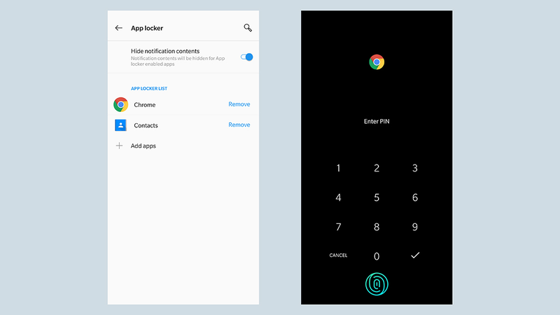 The App locker gives you some extra peace of mind.